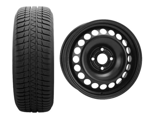 Roata completa Opel Corsa E janta otel ALCAR 6445 6x15 + anvelopa Iarna Sumitomo WT200 185/65R15 88T + Senzor presiune ALCAR